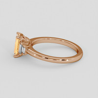 1.19 Ct. Peach Sapphire Ring, 14K Rose Gold 4