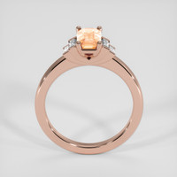 1.19 Ct. Peach Sapphire Ring, 18K Rose Gold 3