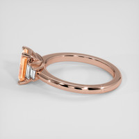 1.19 Ct. Peach Sapphire Ring, 18K Rose Gold 4