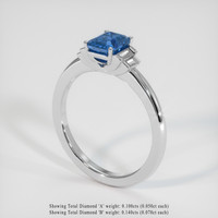 1.24 Ct. Sapphire Ring, 14K White Gold 2