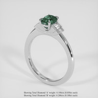 0.86 Ct. Alexandrite Ring, 14K White Gold 2