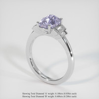 3.08 Ct. Sapphire Ring, 14K White Gold 2