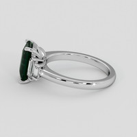 2.99 Ct. Bluish Green Sapphire Ring, 18K White Gold 4