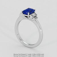 2.01 Ct. Color Change Sapphire Ring, 18K White Gold 2