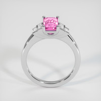 2.16 Ct. Purplish Pink Sapphire Ring, 18K White Gold 3