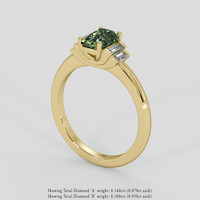 1.20 Ct. Yellowish Green Sapphire Ring, 10K Yellow Gold 2