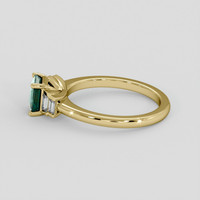 1.10 Ct. Bluish Green Sapphire Ring, 10K Yellow Gold 4