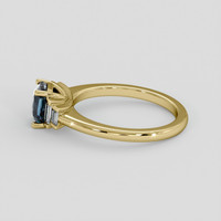1.62 Ct. Greenish Blue Sapphire Ring, 10K Yellow Gold 4