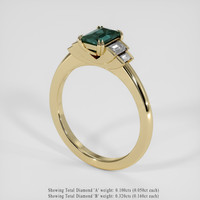 1.05 Ct. Bluish Green Sapphire Ring, 10K Yellow Gold 2