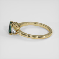 1.05 Ct. Bluish Green Sapphire Ring, 10K Yellow Gold 4