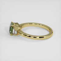 1.05 Ct. Yellowish Green Sapphire Ring, 14K Yellow Gold 4