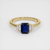 1.13 Ct. Blue Sapphire Ring, 14K Yellow Gold 1