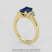 1.83 Ct. Blue Sapphire Ring, 14K Yellow Gold 2