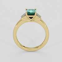 1.10 Ct. Bluish Green Sapphire Ring, 14K Yellow Gold 3