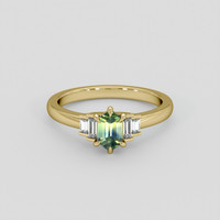 0.68 Ct. Bi Color Sapphire Ring, 14K Yellow Gold 1