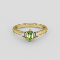 0.58 Ct. Bi Color Sapphire Ring, 14K Yellow Gold 1