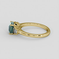 2.08 Ct. Bluish Green Sapphire Ring, 14K Yellow Gold 4