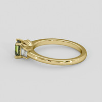 0.82 Ct. Greenish Yellow Sapphire Ring, 14K Yellow Gold 4