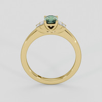 0.69 Ct. Greenish Blue Sapphire Ring, 14K Yellow Gold 3