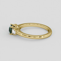 0.69 Ct. Greenish Blue Sapphire Ring, 14K Yellow Gold 4
