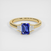 1.10 Ct. Blue Sapphire Ring, 14K Yellow Gold 1