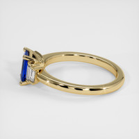 1.10 Ct. Blue Sapphire Ring, 14K Yellow Gold 4