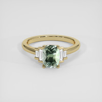 1.42 Ct. Green Sapphire Ring, 14K Yellow Gold 1