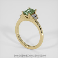 1.42 Ct. Green Sapphire Ring, 14K Yellow Gold 2