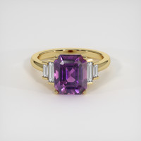 3.54 Ct. Purple Sapphire Ring, 14K Yellow Gold 1