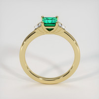 0.65 Ct. Emerald Ring, 18K Yellow Gold 3