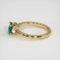 0.65 Ct. Emerald Ring, 18K Yellow Gold 4