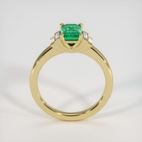 0.99 Ct. Emerald Ring, 18K Yellow Gold 3