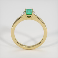 0.63 Ct. Emerald Ring, 18K Yellow Gold 3