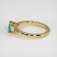 0.63 Ct. Emerald Ring, 18K Yellow Gold 4