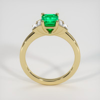 0.83 Ct. Emerald Ring, 18K Yellow Gold 3