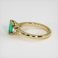 1.22 Ct. Emerald Ring, 18K Yellow Gold 4