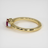 0.67 Ct. Ruby Ring, 18K Yellow Gold 4