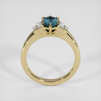 1.36 Ct. Greyish Blue Sapphire Ring, 18K Yellow Gold 3