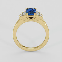 1.83 Ct. Blue Sapphire Ring, 18K Yellow Gold 3