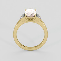 3.06 Ct. Peach Sapphire Ring, 18K Yellow Gold 3