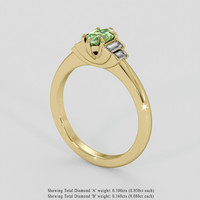 0.58 Ct. Bi Color Sapphire Ring, 18K Yellow Gold 2