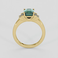 2.08 Ct. Bluish Green Sapphire Ring, 18K Yellow Gold 3