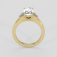 3.43 Ct. Peach Sapphire Ring, 18K Yellow Gold 3