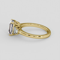 3.43 Ct. Peach Sapphire Ring, 18K Yellow Gold 4