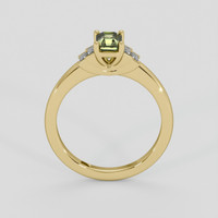 0.82 Ct. Greenish Yellow Sapphire Ring, 18K Yellow Gold 3
