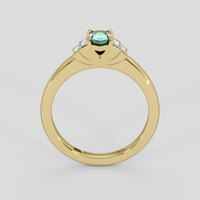 0.43 Ct. Bluish Green Sapphire Ring, 18K Yellow Gold 3