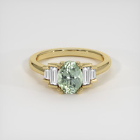 1.74 Ct. Green Sapphire Ring, 18K Yellow Gold 1