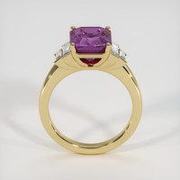 3.54 Ct. Purple Sapphire Ring, 18K Yellow Gold 3
