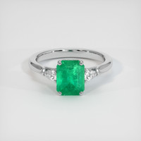 1.71 Ct. Emerald Ring, Platinum 950 1