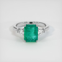 2.72 Ct. Emerald Ring, Platinum 950 1